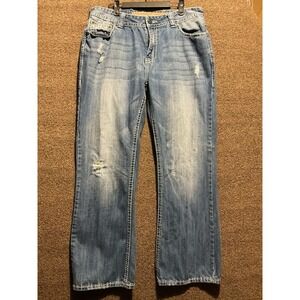 Rock & Roll Cowboy Jeans 36x32 Distressed Boot Cut MOD1612 Rodeo